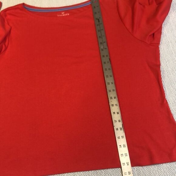 Talbots women’s 2XP Orange touch of Coral 100% cotton Used Pit to PIT 24 1/4" U - Picture 8 of 13